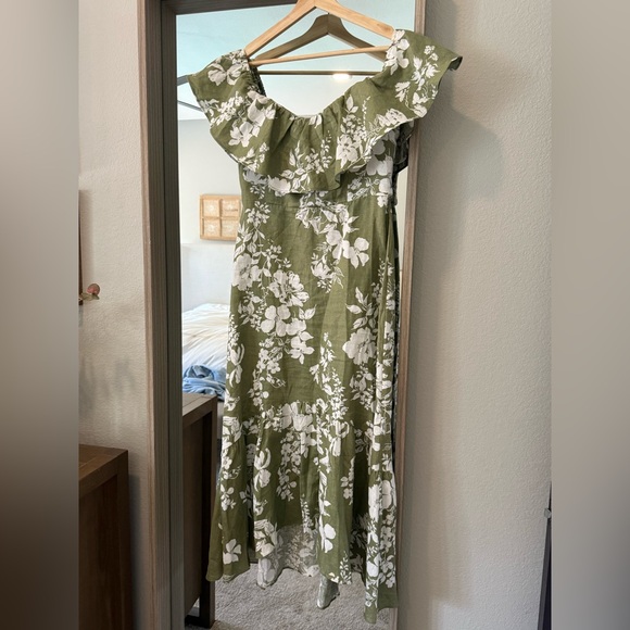 Reformation Baela Linen Midi Dress Size 8 - Picture 5 of 5